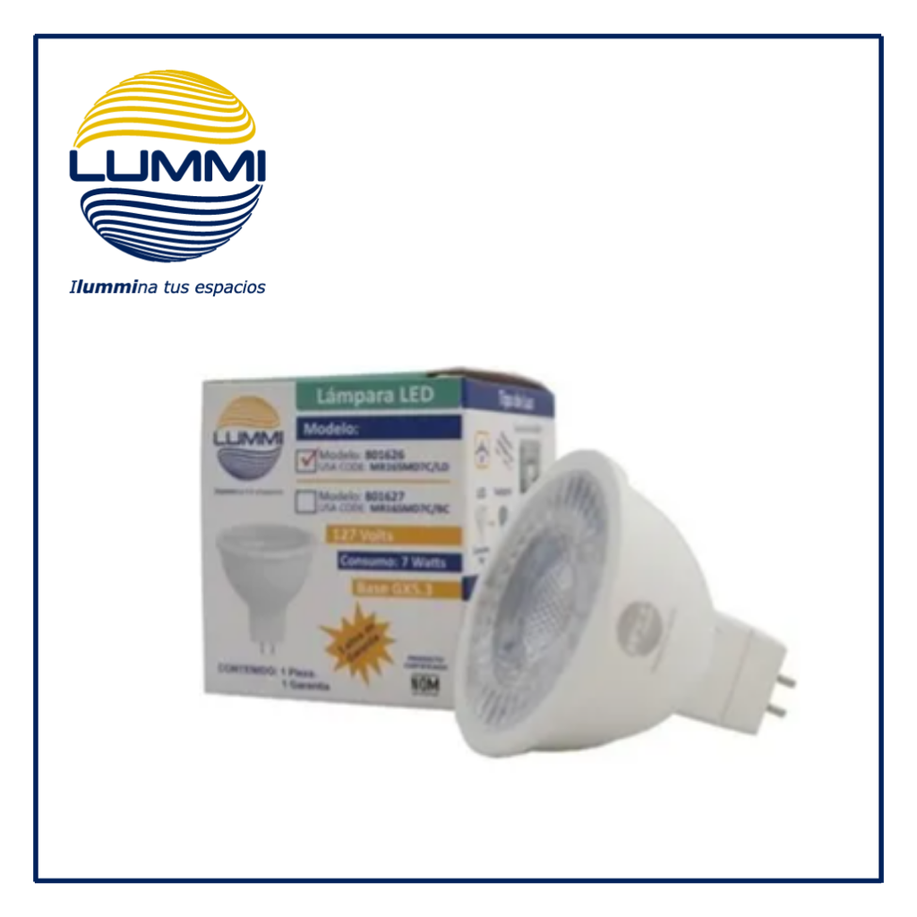 LUM- FOCO LEDS MR16 DIMEABLE 7W 85-145V LUZ BLANCA