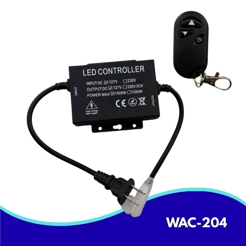 [WAC-204] WIN- ATENUADOR INALÁMBRICO  P/MANGUERA LED COB 1000W