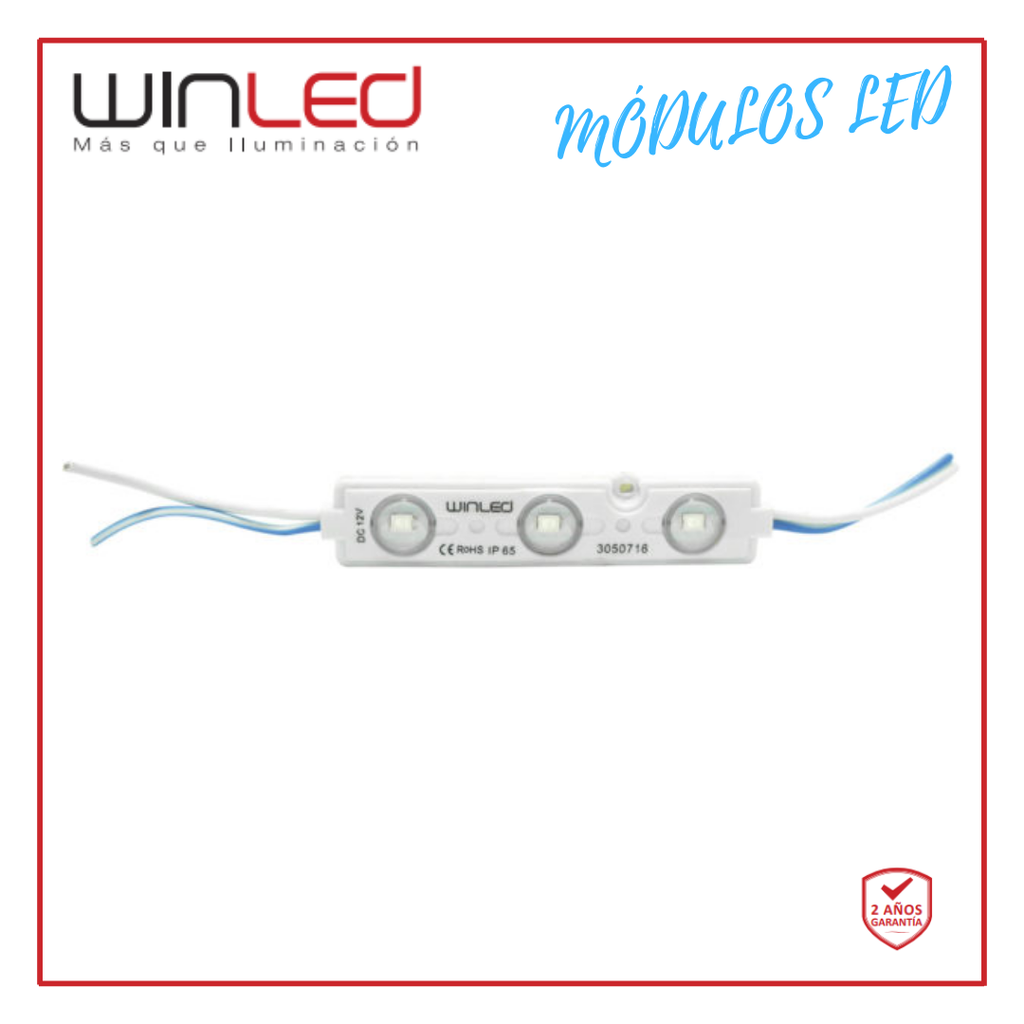 WIN- MÓDULO 3 LEDS SMD2835 12v BLANCO CÁLIDO EXTERIOR