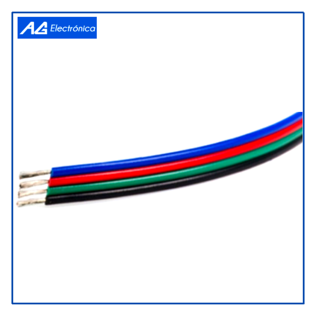 [CABLE-22-RGB-4H] AGE- 1 METRO DE CABLE 4 HILOS PARA CONEXIONES RGB CAL 22