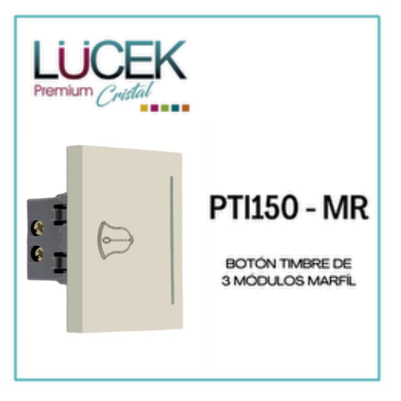 LCK- BOTÓN TIMBRE 3 MÓDULOS MARFÍL