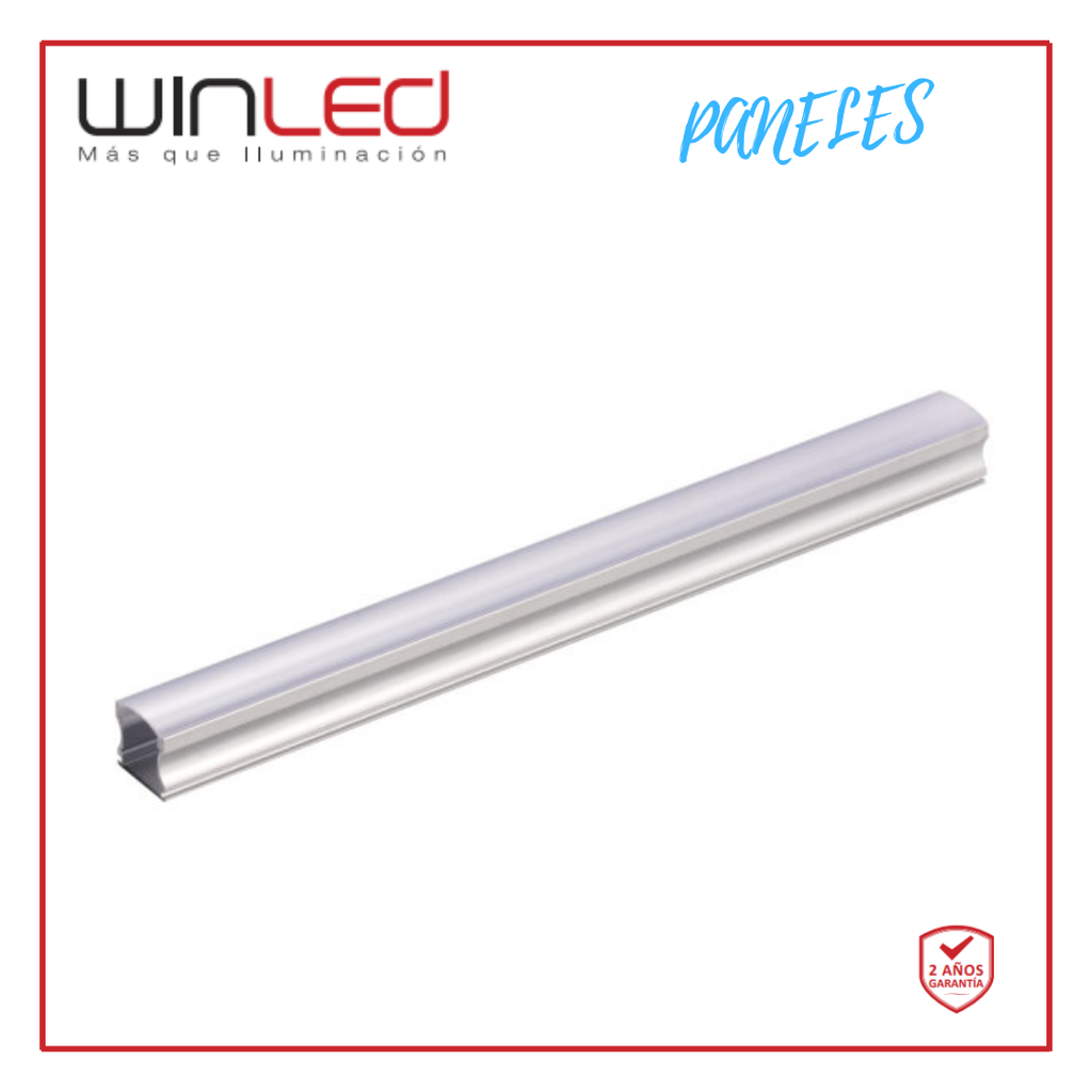 [WPE-101] WIN- PERFIL DE ALUMINIO CON CUBIERTA PARA TIRA LED (TRAMO de 2m)