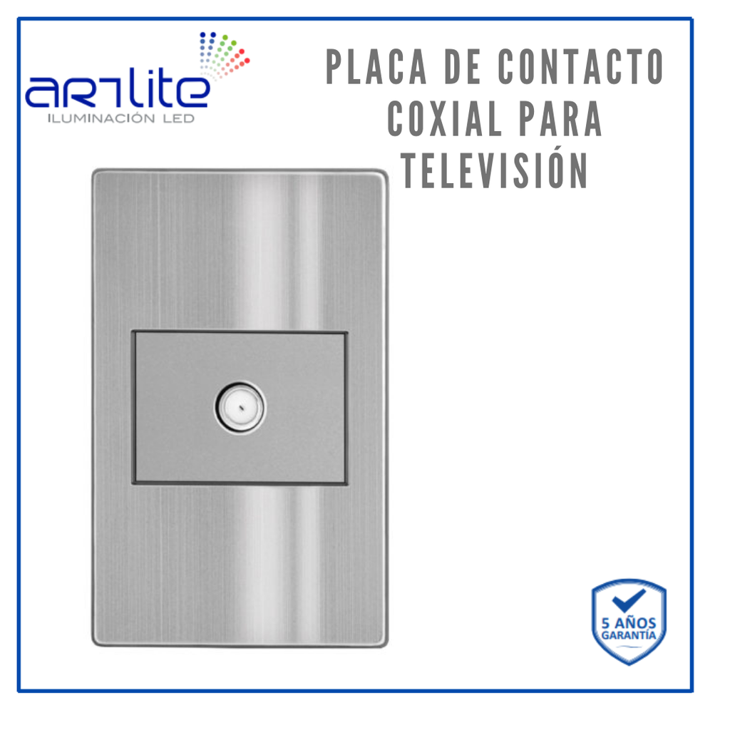 [APL-110] APL-110 PLACA CONTACTO TELEVISION ACERO INOX GRIS