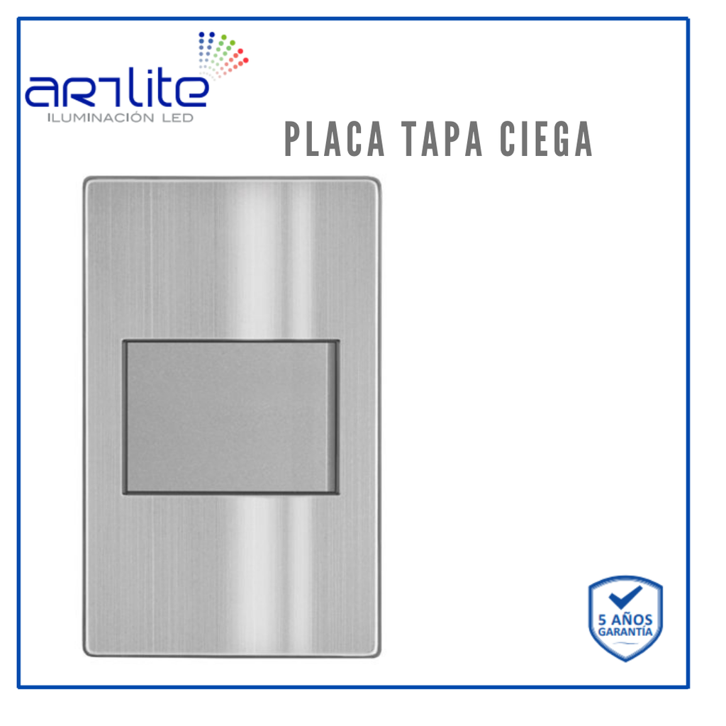 [APL-112] APL-112 PLACA TAPA CIEGA ACERO INOX GRIS