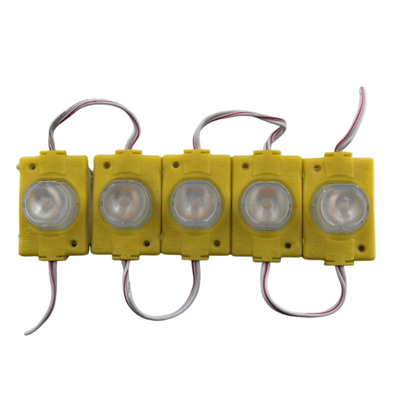 GX- 5 pz MÓDULO SÚPER LED CON ÓPTICA 1.4W AMARILLO 12v