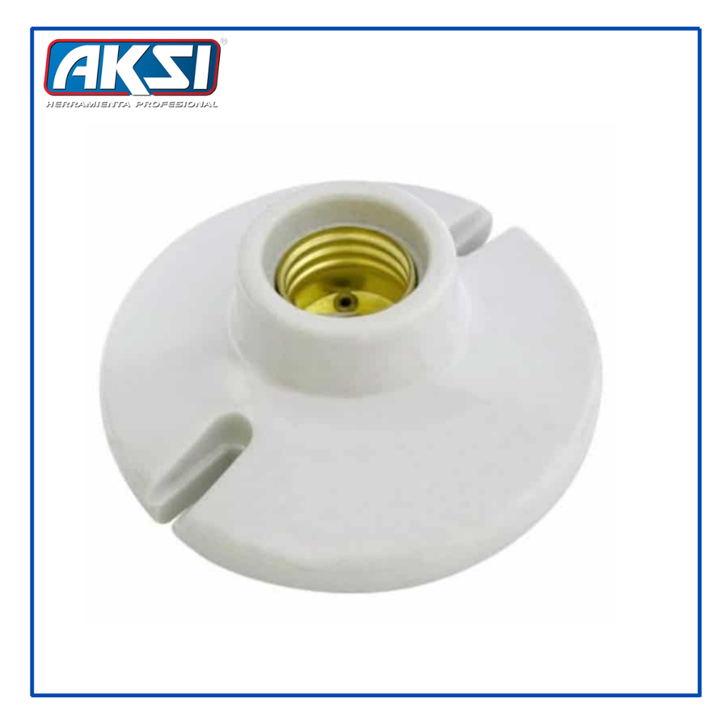 [117563] AKS- PORTALAMPARA REDONDO PARA TECHO 4" DE PORCELANA