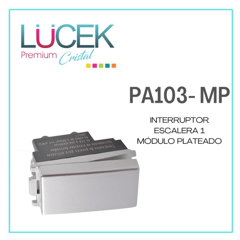 LCK- INTERRUPTOR DE ESCALERA DE 1 MÓDULO PLATEADO