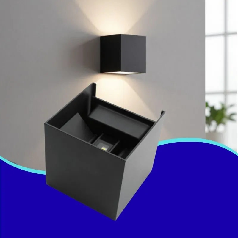 [ADE-021] INN- ARBOTANTE CUADRO 6W NEGRO LUZ CALIDA 3000K