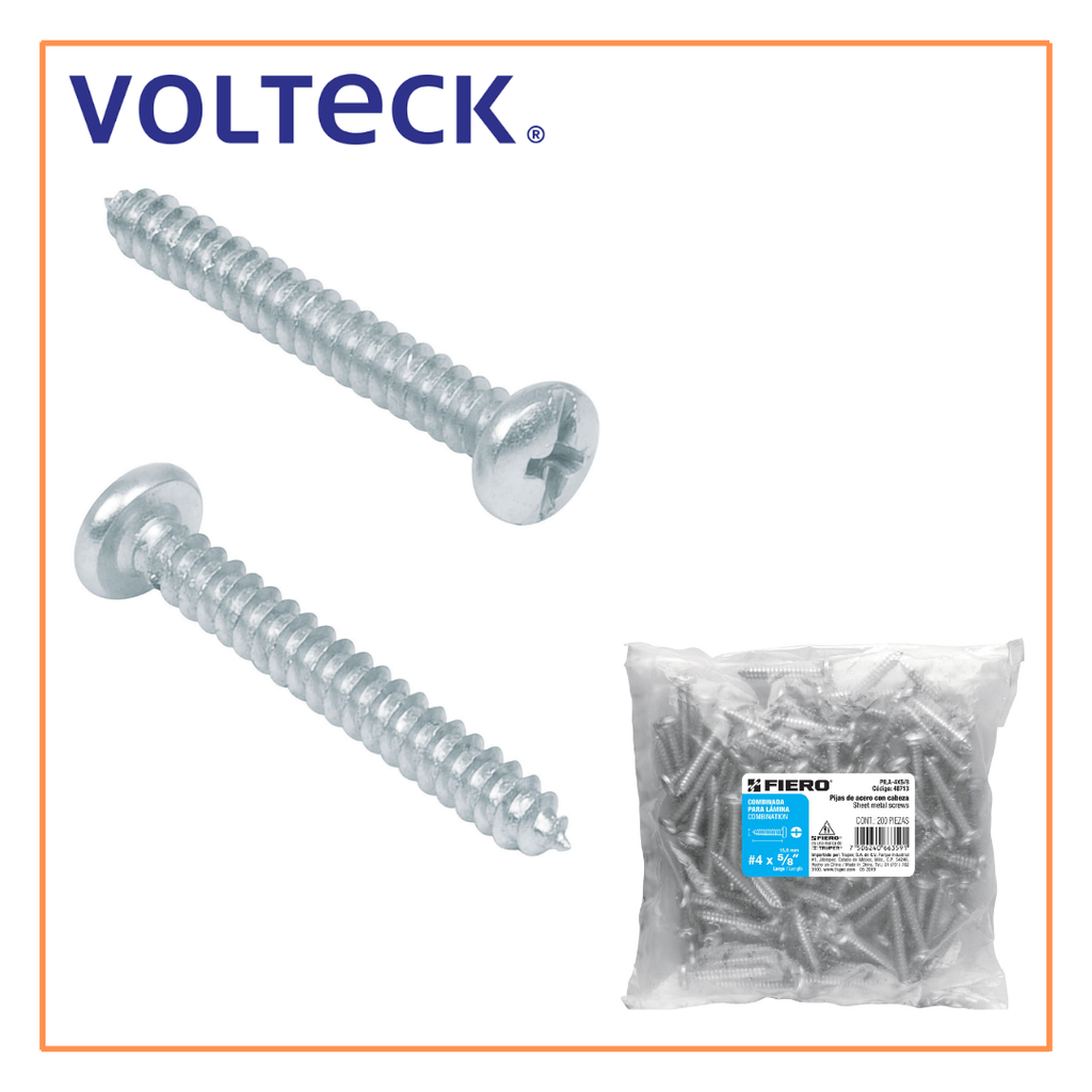 TRU- PIJA PARA LAMINA #4 x 3/4"