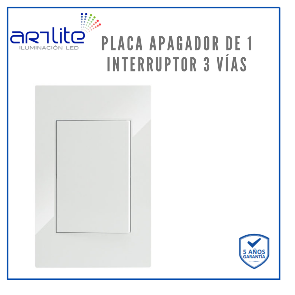 [APL-201] APL-201 PLACA APAGADOR 1 INTERRUPTOR 3 VÍAS BCO