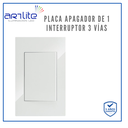 APL-201 PLACA APAGADOR 1 INTERRUPTOR 3 VÍAS BCO