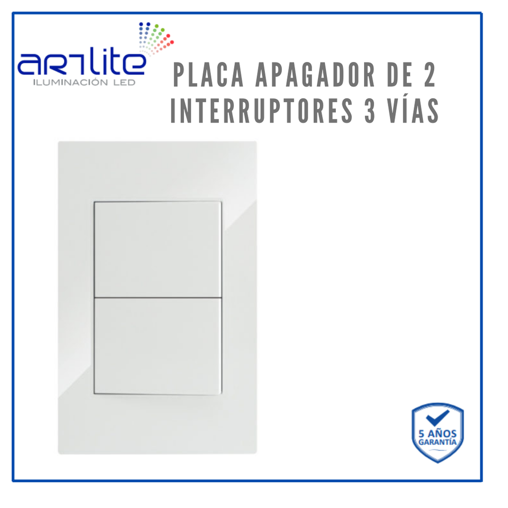 [APL-202] APL-202 PLACA APAGADOR 2 INTERRUPTOR 3 VIAS BCO