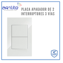 APL-202 PLACA APAGADOR 2 INTERRUPTOR 3 VIAS BCO