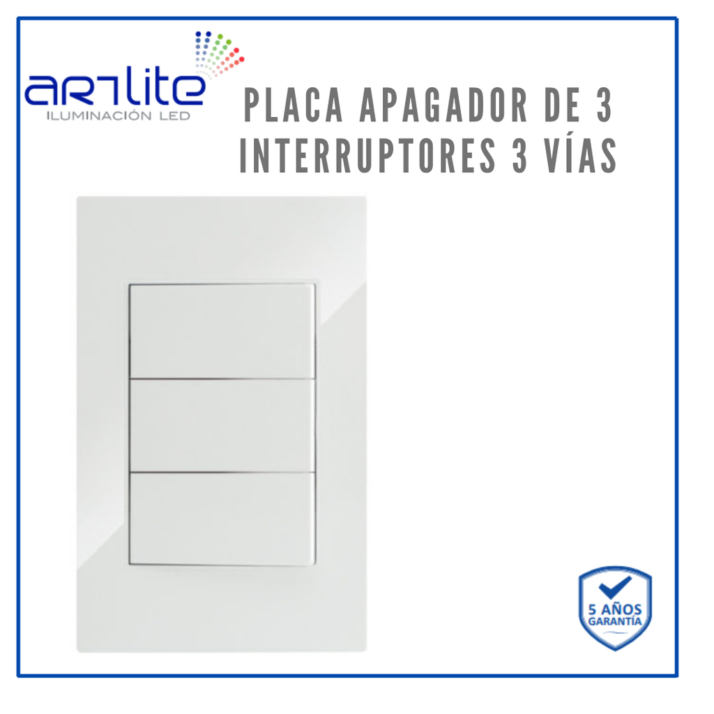 [APL-203] APL-203 PLACA APAGADOR 3 INTERRUPTOR 3 VIAS BCO