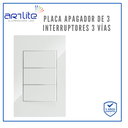 APL-203 PLACA APAGADOR 3 INTERRUPTOR 3 VIAS BCO
