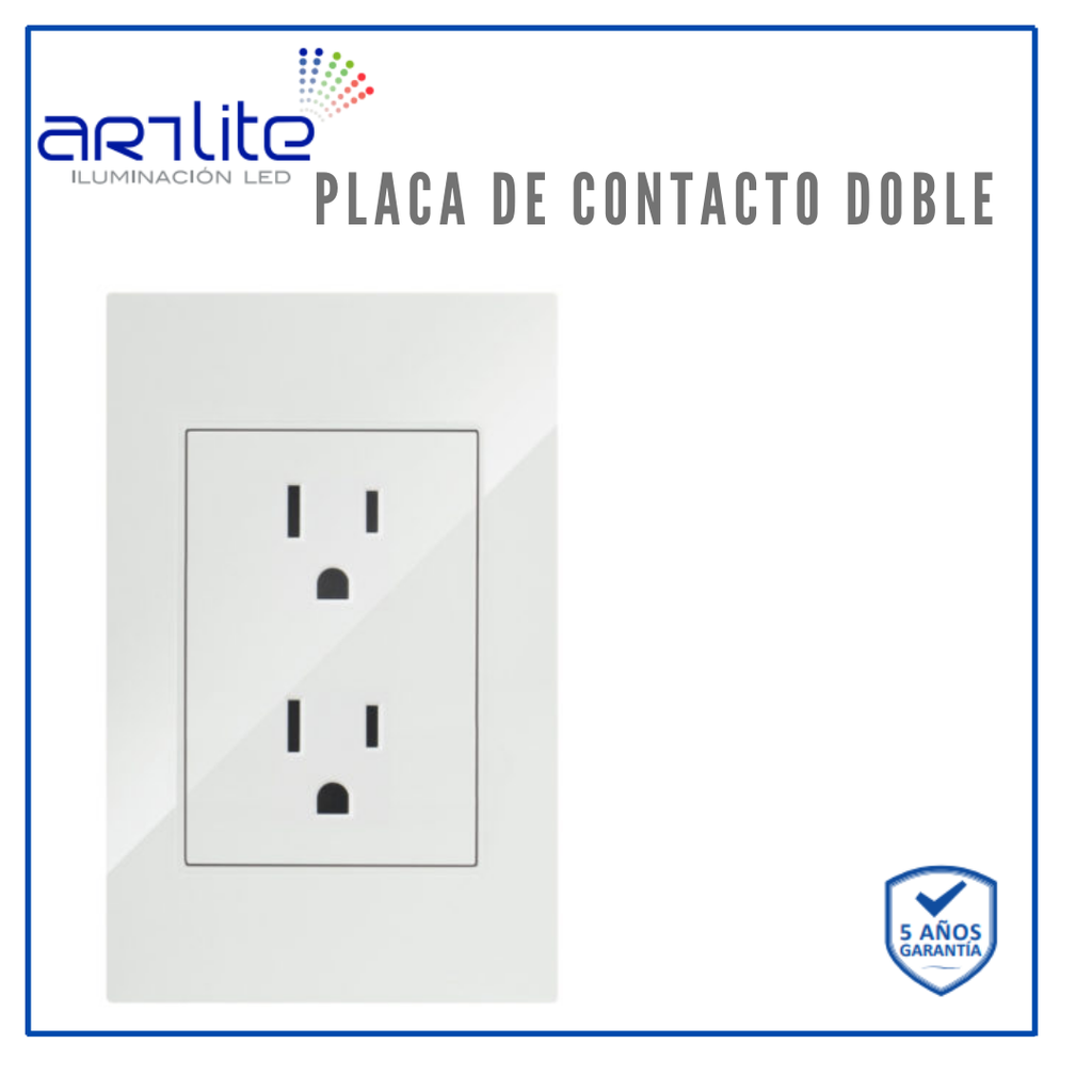 APL-204 PLACA CONTACTO DOBLE BCO