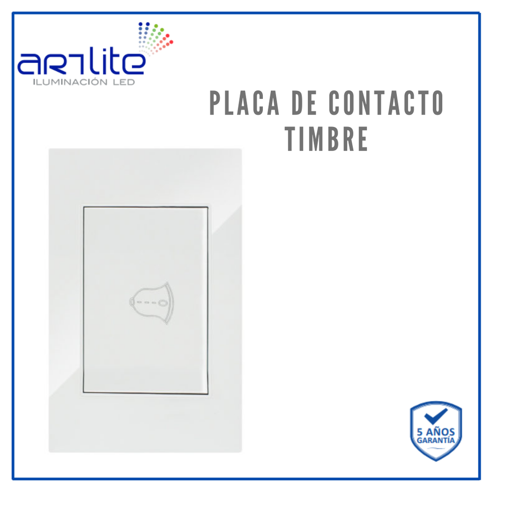 APL-213 PLACA CONTACTO TIMBRE BCO