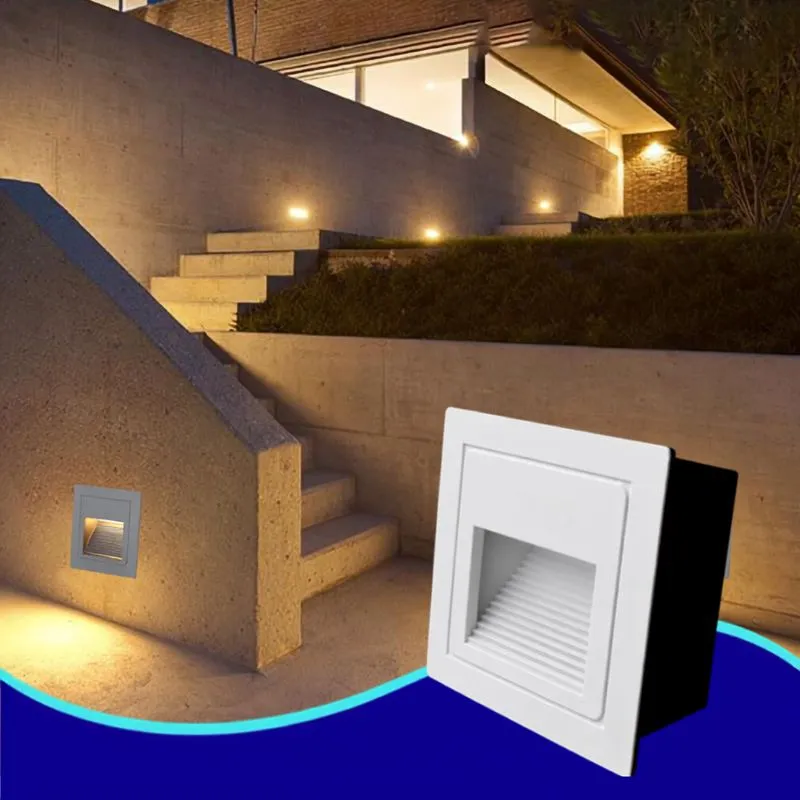 [5735] ADI- LUMINARIA LED EMP P/ESCALERA ALBANY 3W CALIDO