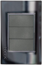 LCK- PLACA CIEGA CRISTAL NEGRO ESPEJO