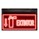 TSH- SEÑAL EXTINTOR ROJO RECARGABLE 127V 3hr AUTONOMIA