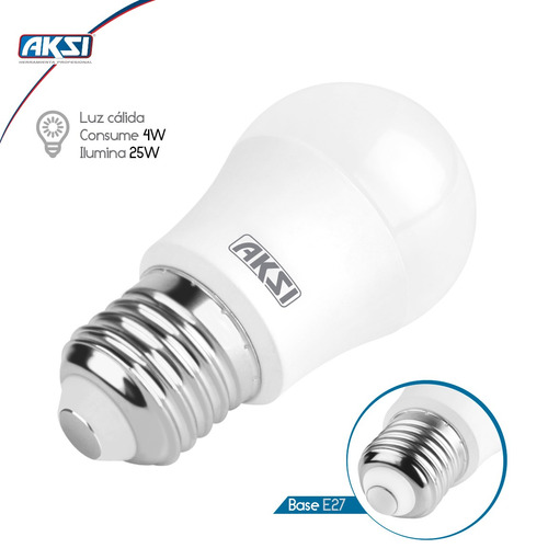 [120061] AKS- FOCO LED A15 4W E26 LUZ CÁLIDA CAJA