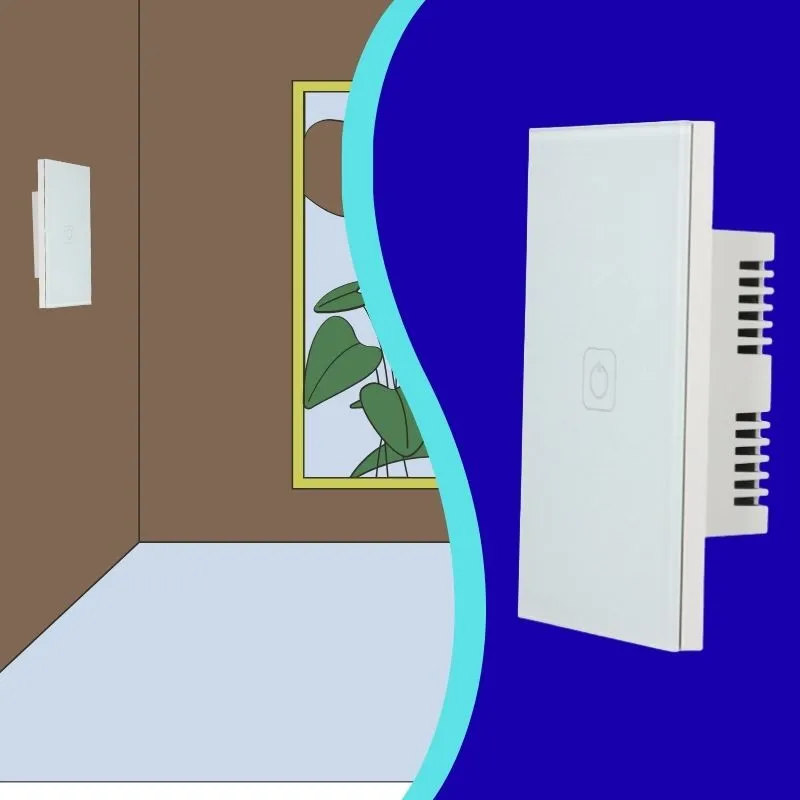 [124901] AKS - PLACA INTERRUPTOR APAGADOR INTELIGENTE WIFI BLANCO, 1 APAGADOR.
