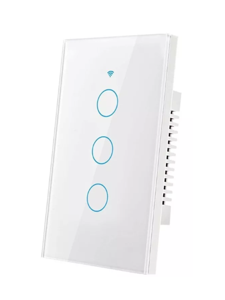 [124903] AKS - PLACA INTERRUPTOR APAGADOR INTELIGENTE WIFI, 3 APAGADORES