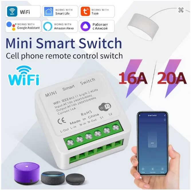 GEN-MINI INTERRUPTOR WIFI SMART ALEXA 20A