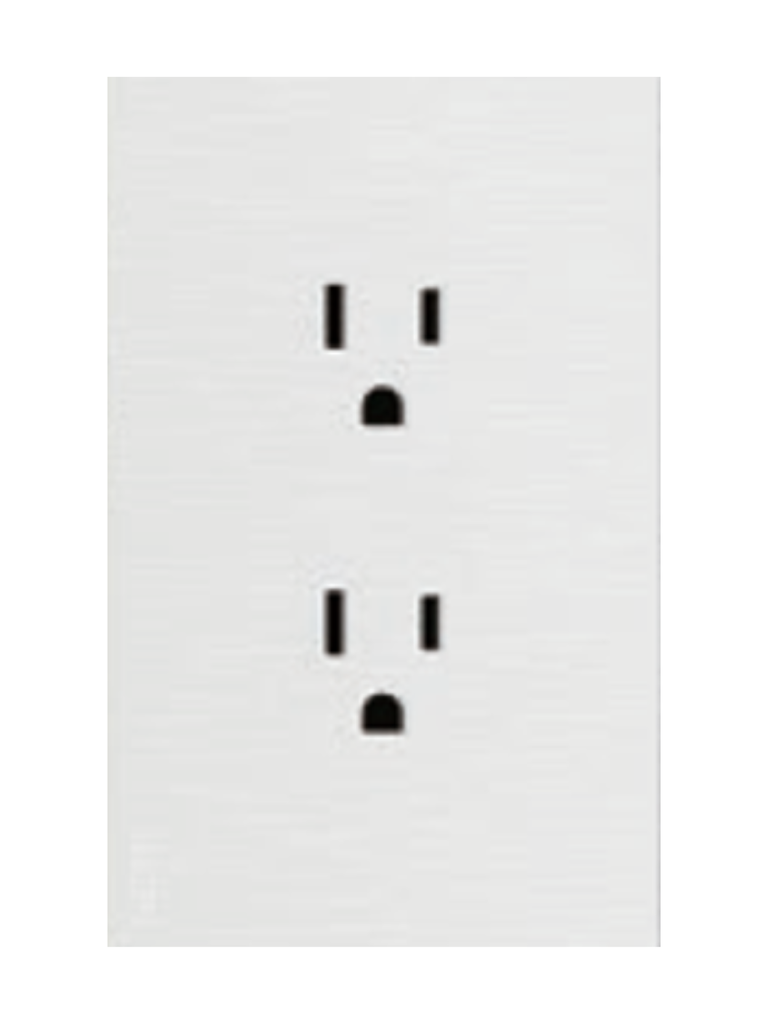 [BF06-B] LCK - PLACA PLANA CON CONTACTO DUPLEX FLAT BLANCO