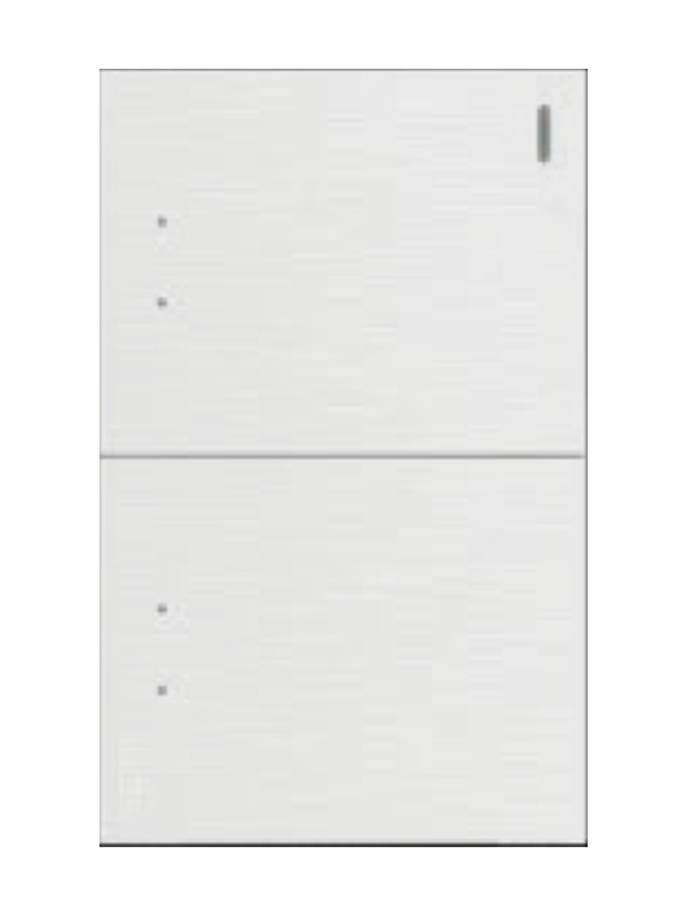 [BF09-B] LCK - PLACA PLACA CON 2 INTERRUPTORES DE ESCALERA DE 1.5 MODULOS FLAT BLANCO