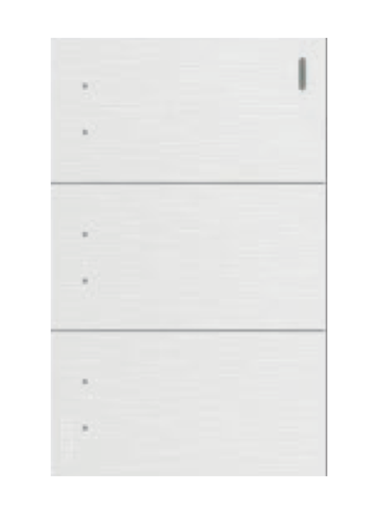 [BF10-B] LCK - PLACA PLANA CON 3 INTERRUPTORES DE ESCALERA DE 1 MODULO FLAT BLANCO
