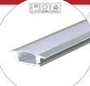 WIN- PERFIL DE ALUMINIO VISIBLE CON CUBIERTA OPALINA EMPOTRAR (TRAMO de 2m)