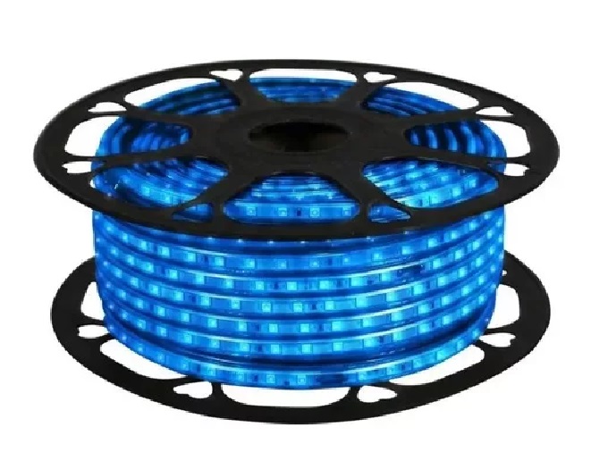 [DD-03V-07-05A] ILV - 50m Manguera LED SMD5050 350w AZUL c/3 CLAVIJAS Y CLIPS