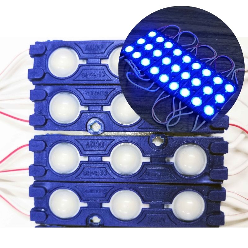 [ML3-AZx100 / YIDU32082] 100pz MÓDULOS DE 3 LED SMD 12v EXTERIOR AZUL