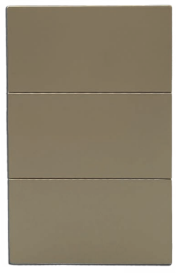 [APL-503] APL-503 PLACA LUXURY APAGADOR DE 3 INTERRUPTORES 3 VÍAS COLOR ORO
