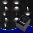 WIN - LUMINARIA LED MINI 5CM PARED CUBO DOBLE DISPARO 2W EXTERIOR IP65 BLANCO FRÍO 6500K
