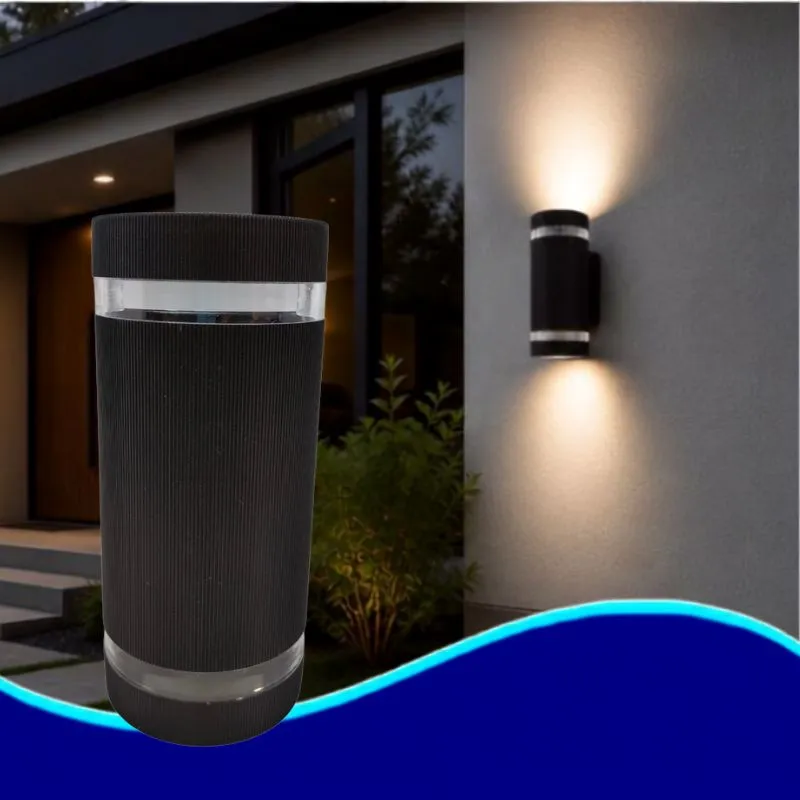 [WDE-013] WIN- LUMINARIA PARED CILINDRO PC DOBLE DISPARO 2XGU10