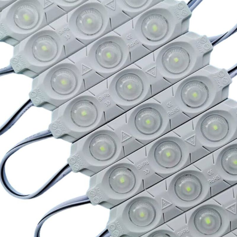 100pz Módulos 3 Led P/ Exterior Con Lupa 110v Frio Directo