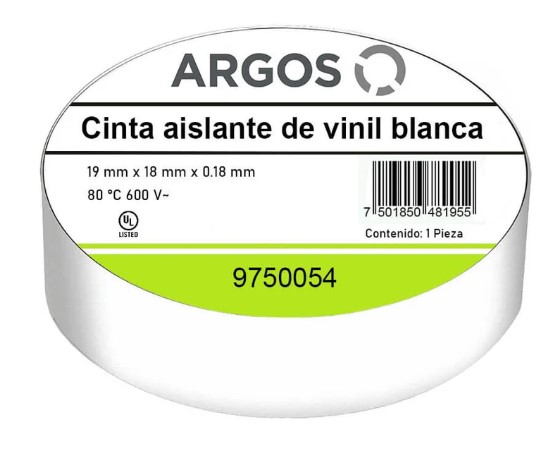 [9750054] AR- CINTA AISLAR ARGOS 19mmx18mm BLANCA