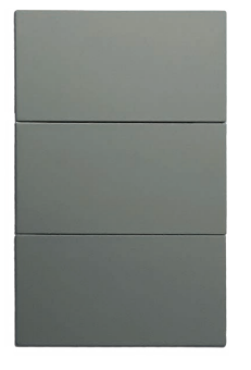 [APL-403] APL-403 PLACA LUXURY APAGADOR DE 3 INTERRUPTORES 3 VÍAS COLOR GRIS OXFORD