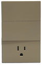 APL-506 PLACA LUXURY DE CONTACTO Y APAGADOR 2 INTERRUPTORES 3 VÍAS COLOR ORO