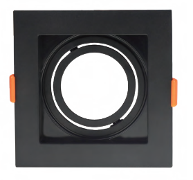 [WDE-102] WIN -  DECORATIVO EMPOTRABLE CUADRADO negro SPOT BASE GU10