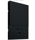 APL-606 PLACA LUXURY DE 2 INTERRUPTORES 3 VÍAS Y 1 CONTACTO COLOR NEGRO