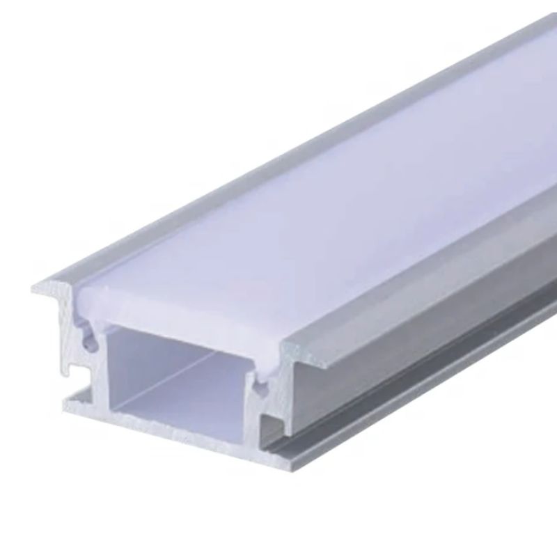 [WPE-105] WIN- PERFIL ALUMINIO DE PISO CUBIERTA OPALINA PARA TIRA (TRAMO de 2m)