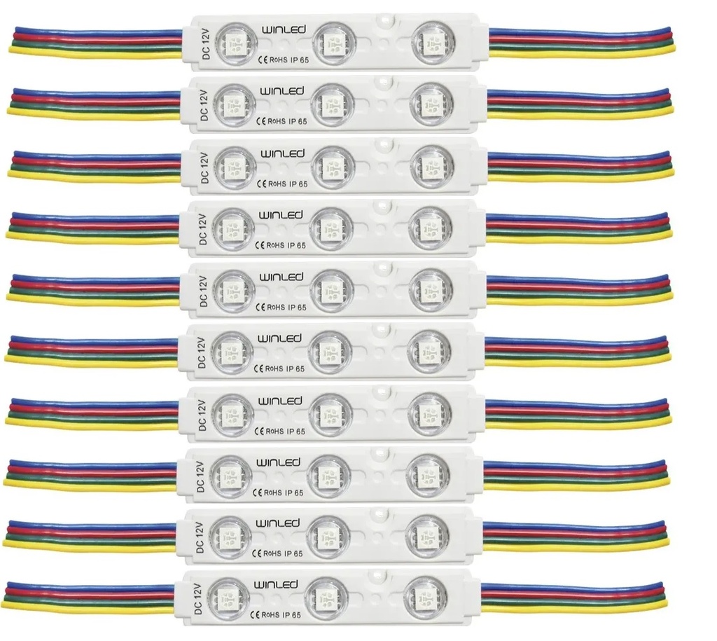 [WMO-001x10] 10pz - Módulos Led Rgb 12v Multicolor Winled