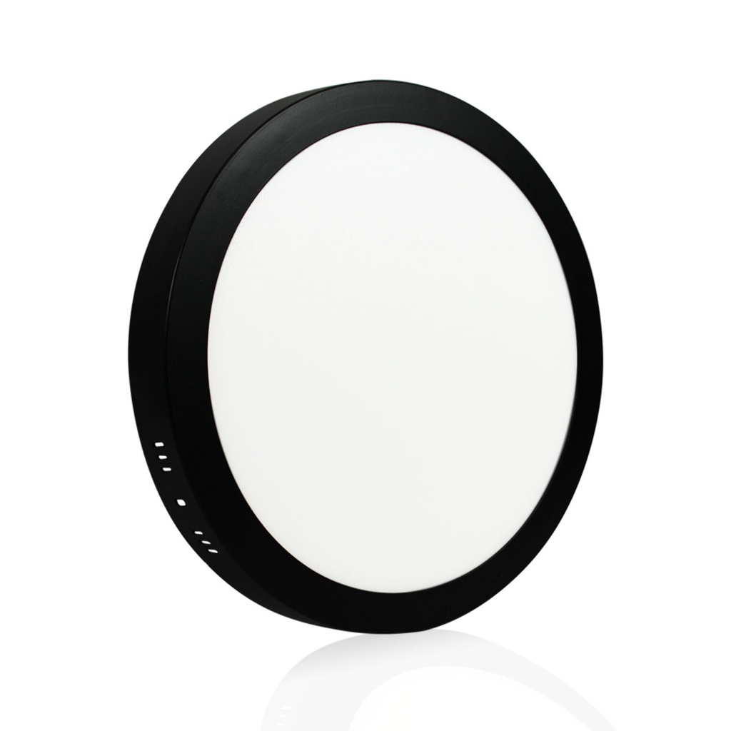 [LR-LEDN/12W-SP] GEO- PANEL REDONDO 12W SOBREPONER  NEGRO