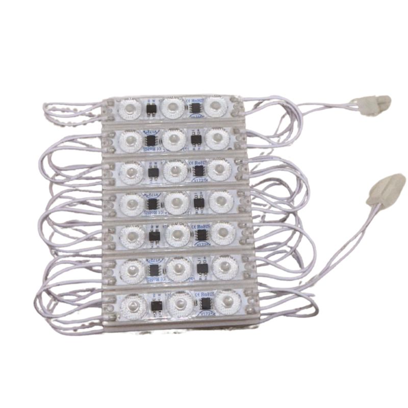 10pz Módulos Led C/ Lupa 110v Luz Blanco Frio CRISTAL