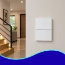 APL-702 PLACA LUXURY APAGADOR DE 2 INTERRUPTOR 3 VIAS COLOR BLANCO
