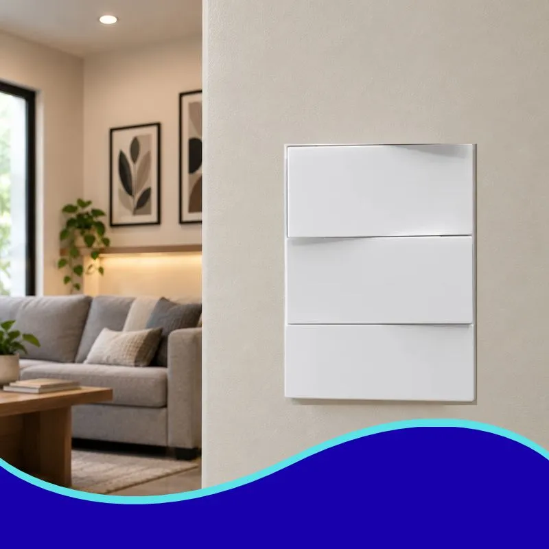 [APL-703] APL-703 PLACA LUXURY APAGADOR DE 3 INTERRUPTOR 3 VIAS COLOR BLANCO