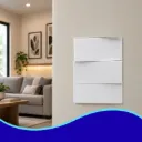APL-703 PLACA LUXURY APAGADOR DE 3 INTERRUPTOR 3 VIAS COLOR BLANCO